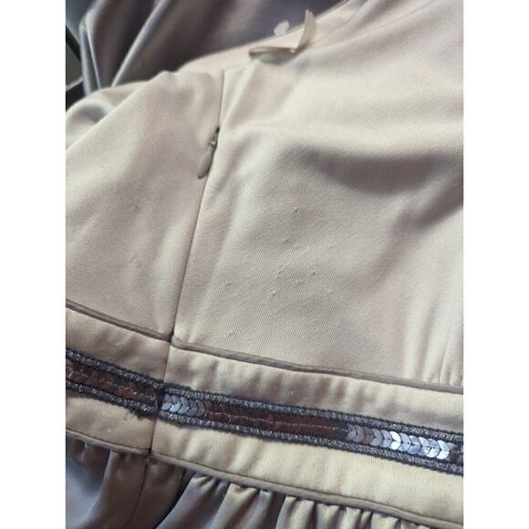 FLAWED‎ Vivienne Tam Dress Woman's Size Large Gray Silver Sequin Sleeveless Silk - Picture 15 of 16